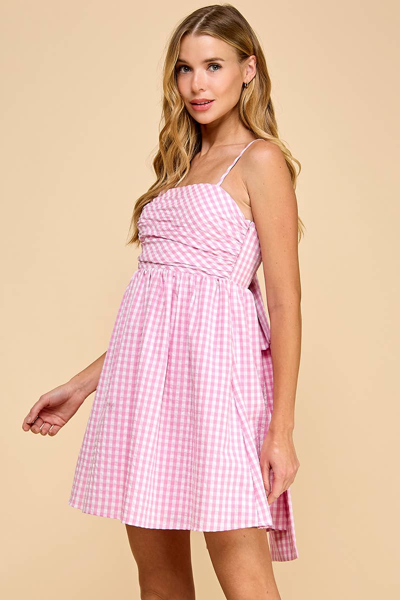 TCEC Fit and Flare Fitted Shirred Bodice Dress