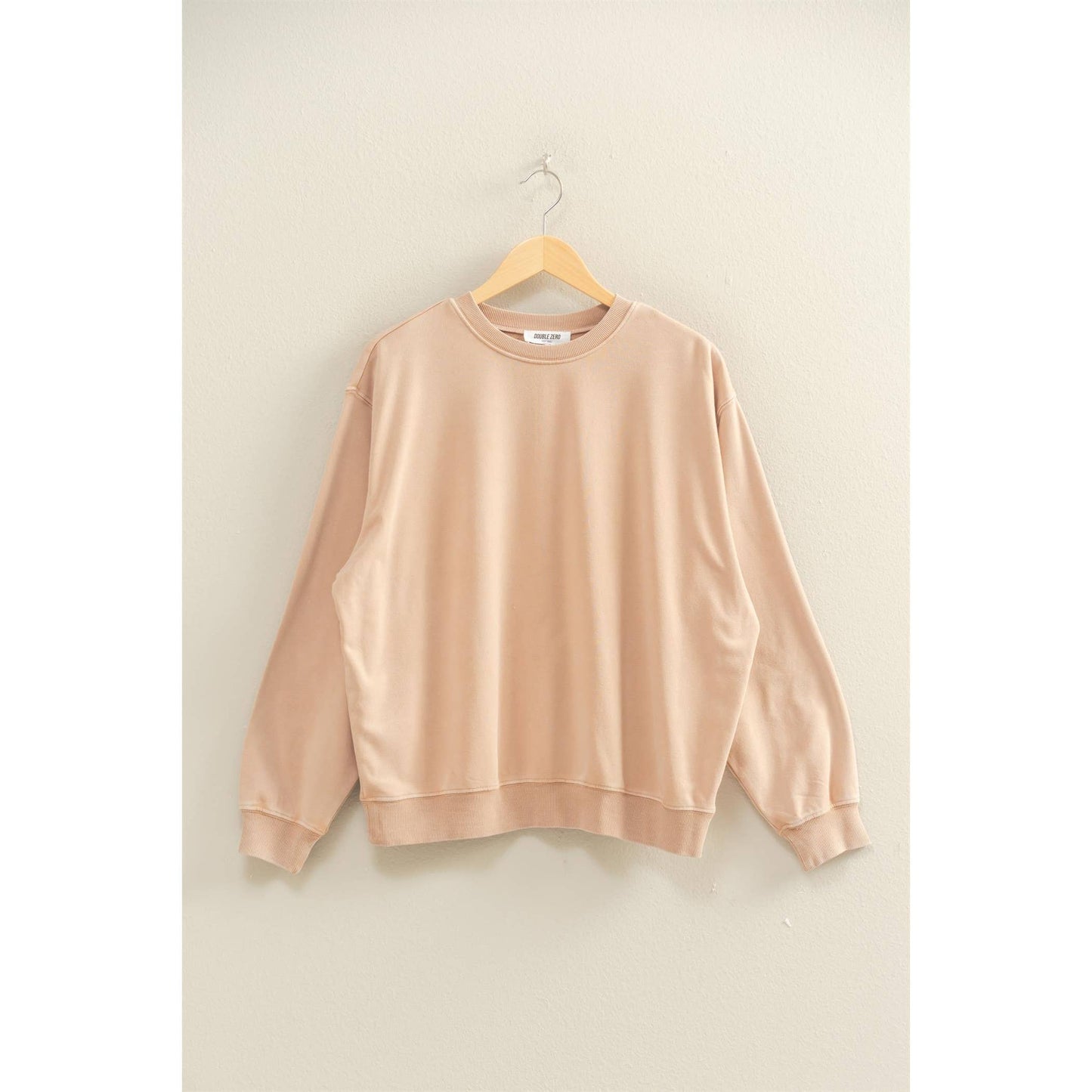 Oversized Mineral Washed Sweatshirt Chestnut