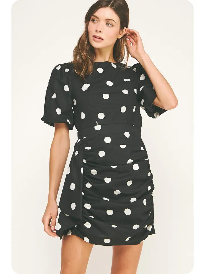 Strut and Bolt Black Polka Dot Dress