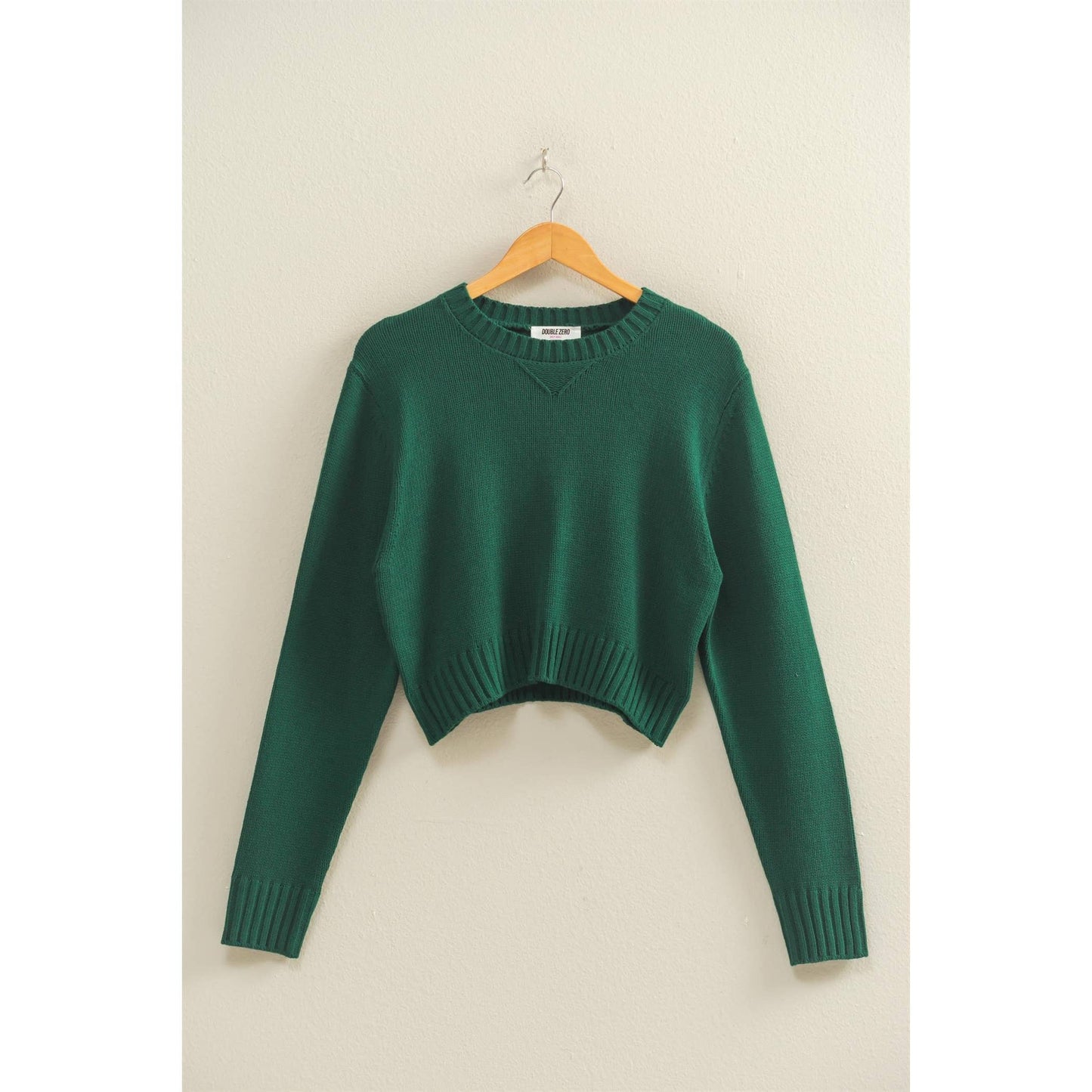 Cropped Long Sleeve Sweater