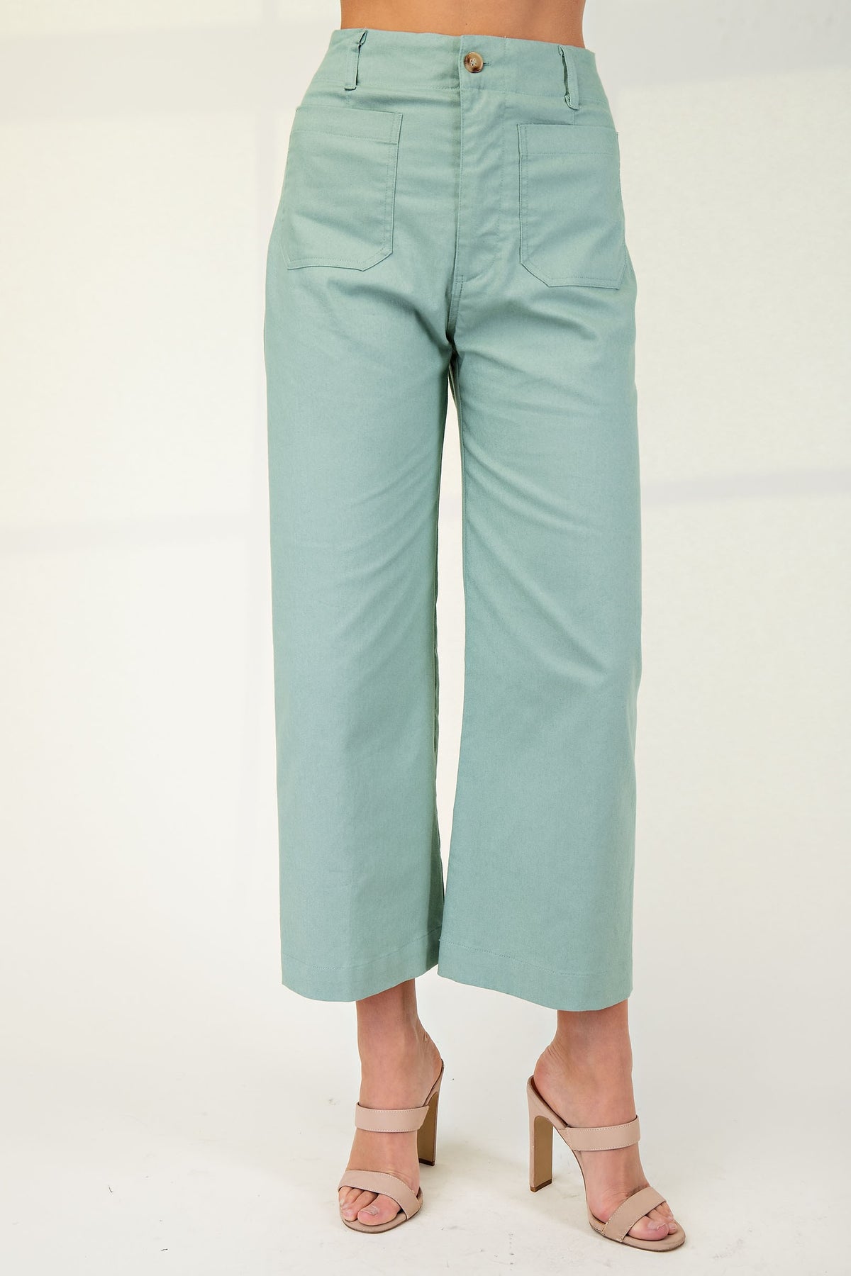 GiGio Seafoam Ankle Cropped Pants (TG1175)