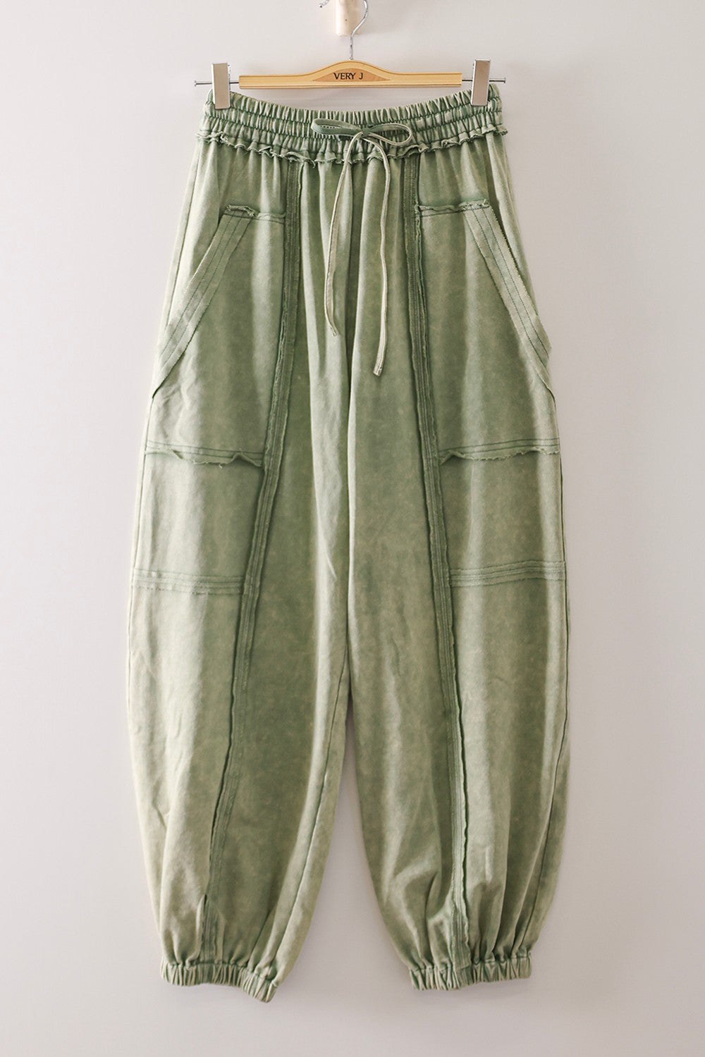 Very J Sage Vintage Wash Cargo Set (NT12806) (NP71148)