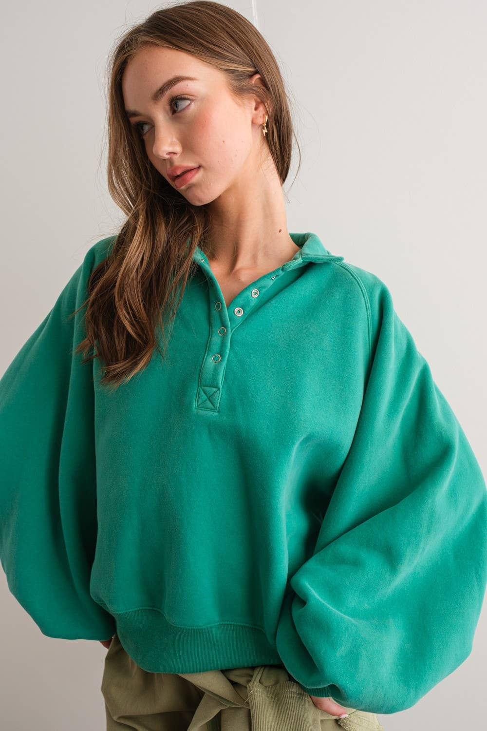 Papermoon Piper Snap Button Collared Sweater