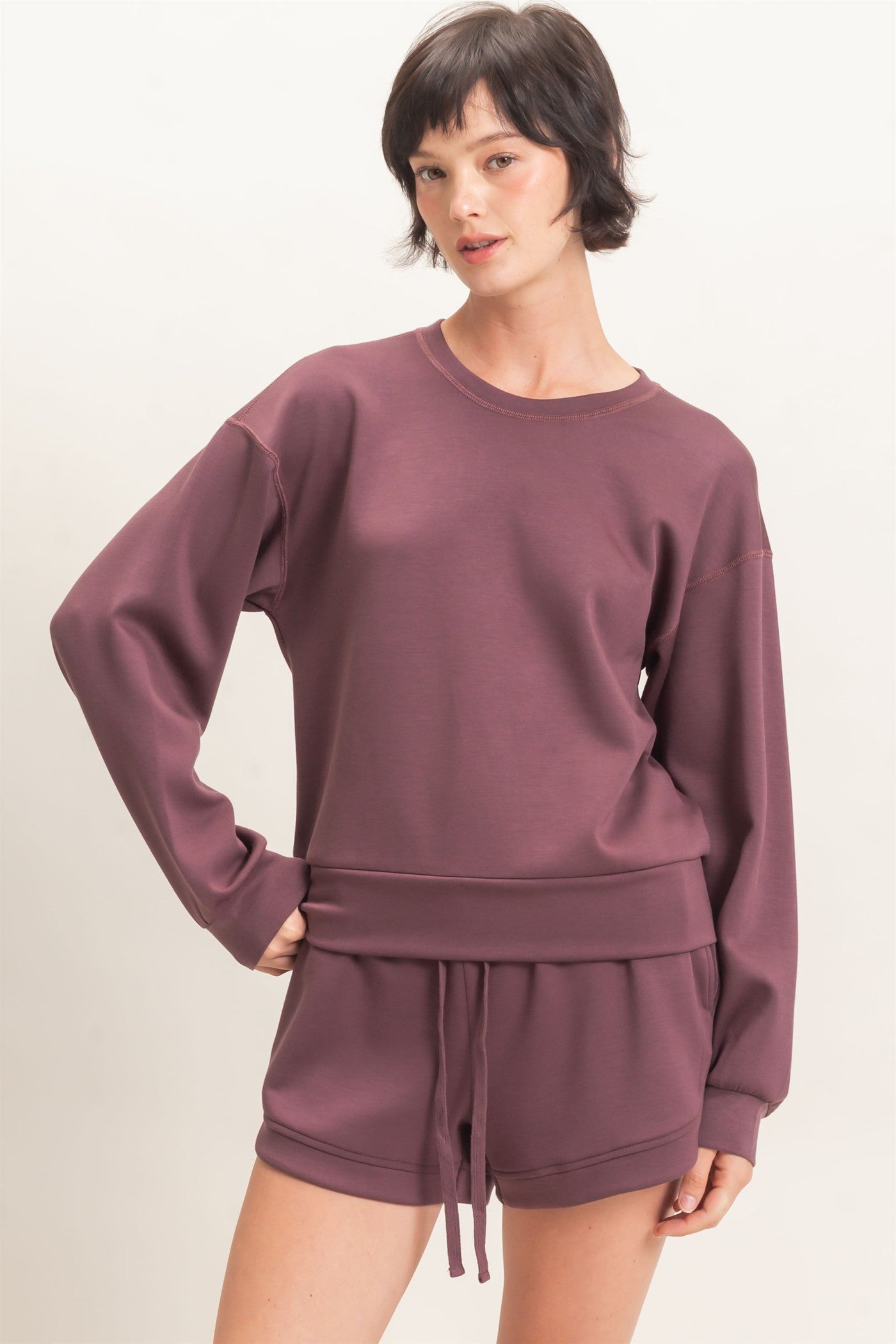 HYFVE Cocoa Sweatshirt & Pant Loung Set (DZ26C966) (DZ26C969)
