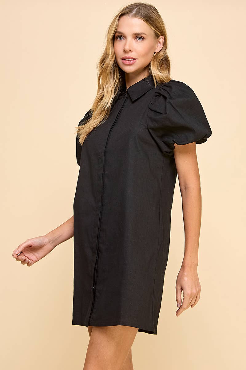 TCEC Button Down Shift Dress