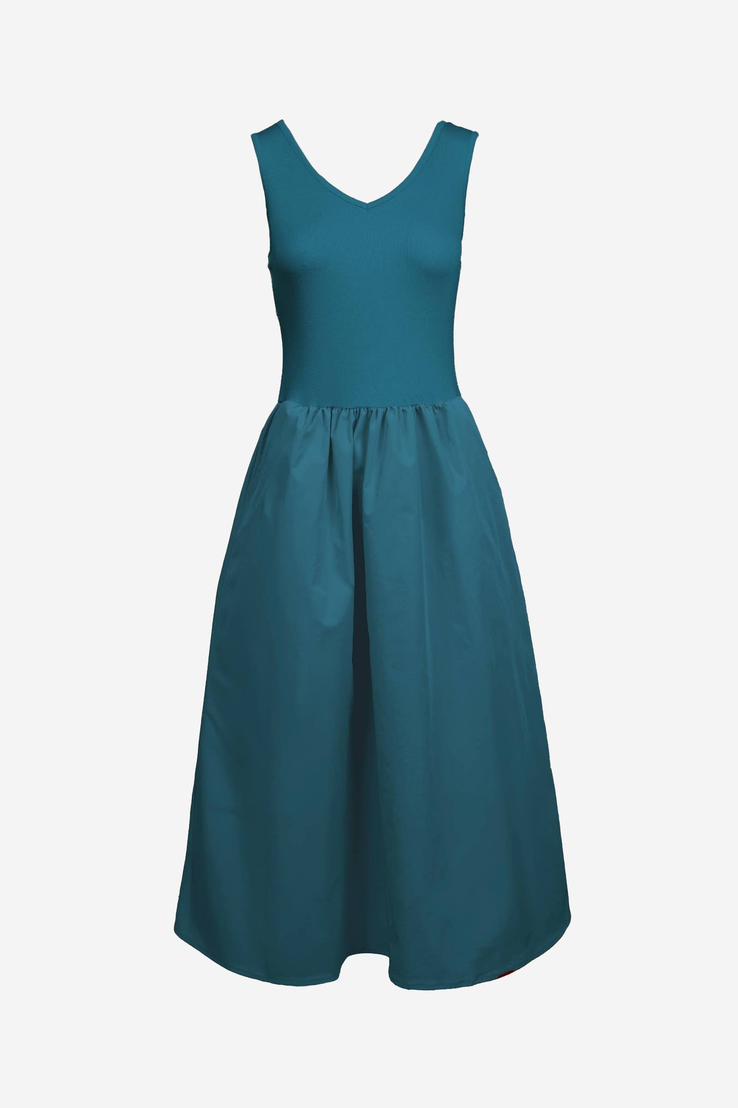 Sleeveless Neck Midi Dress