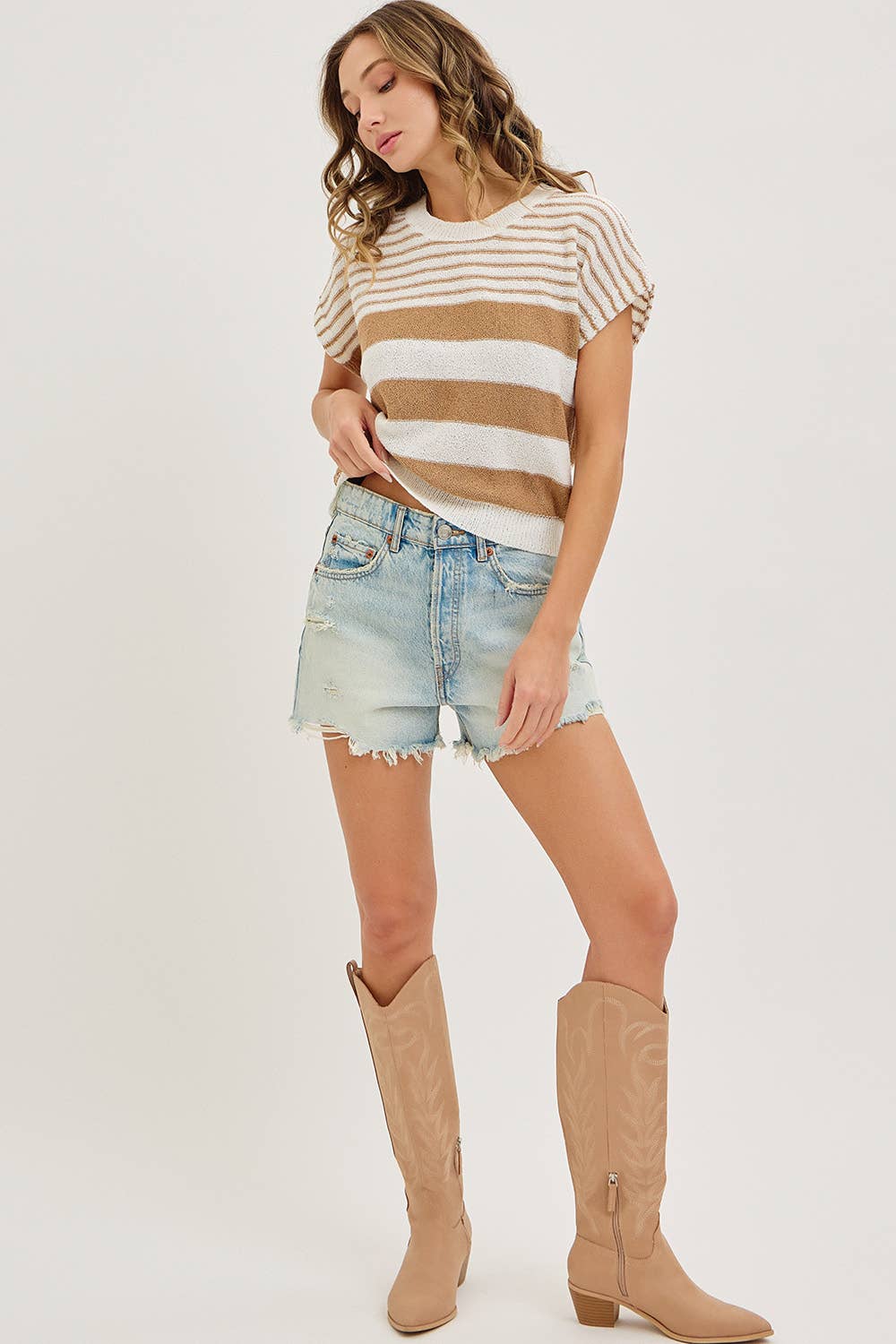 STRIPED SPRING/ SUMMER  KNIT TOP