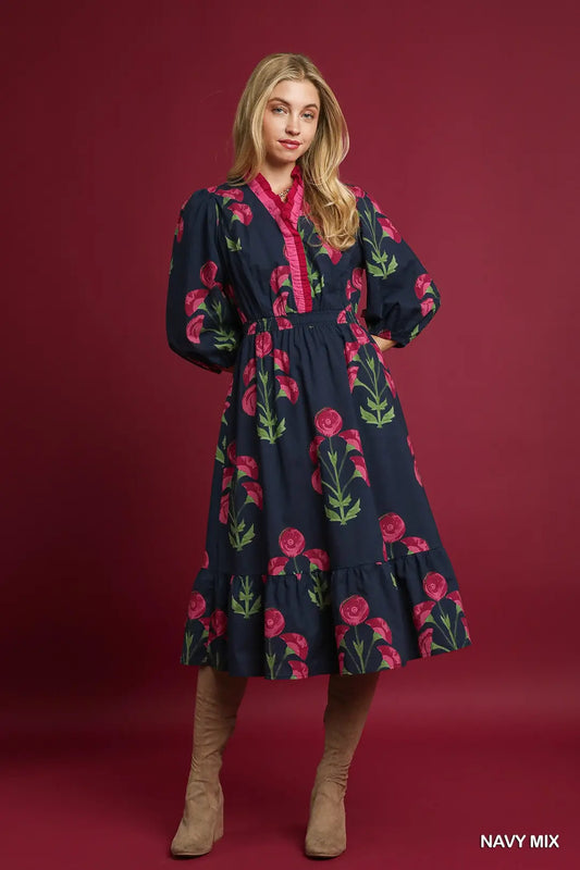Umgee Navy Dress