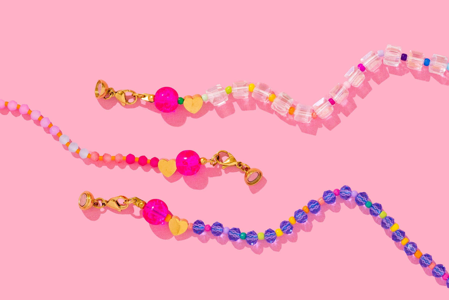 Beaded Necklace - Multi-Colored + Yellow Beads - Grace
