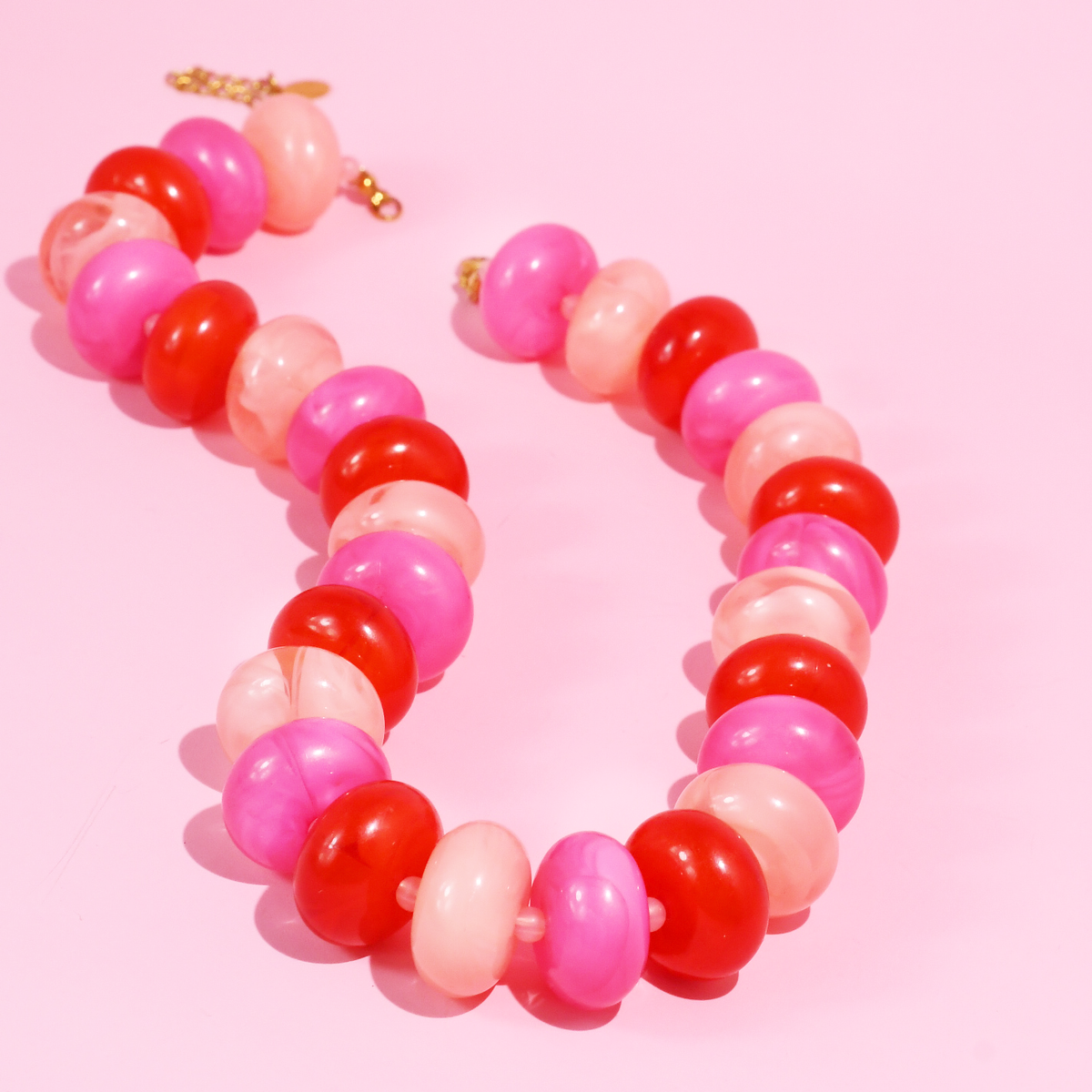 Sugar Multi Red and Pink Necklace