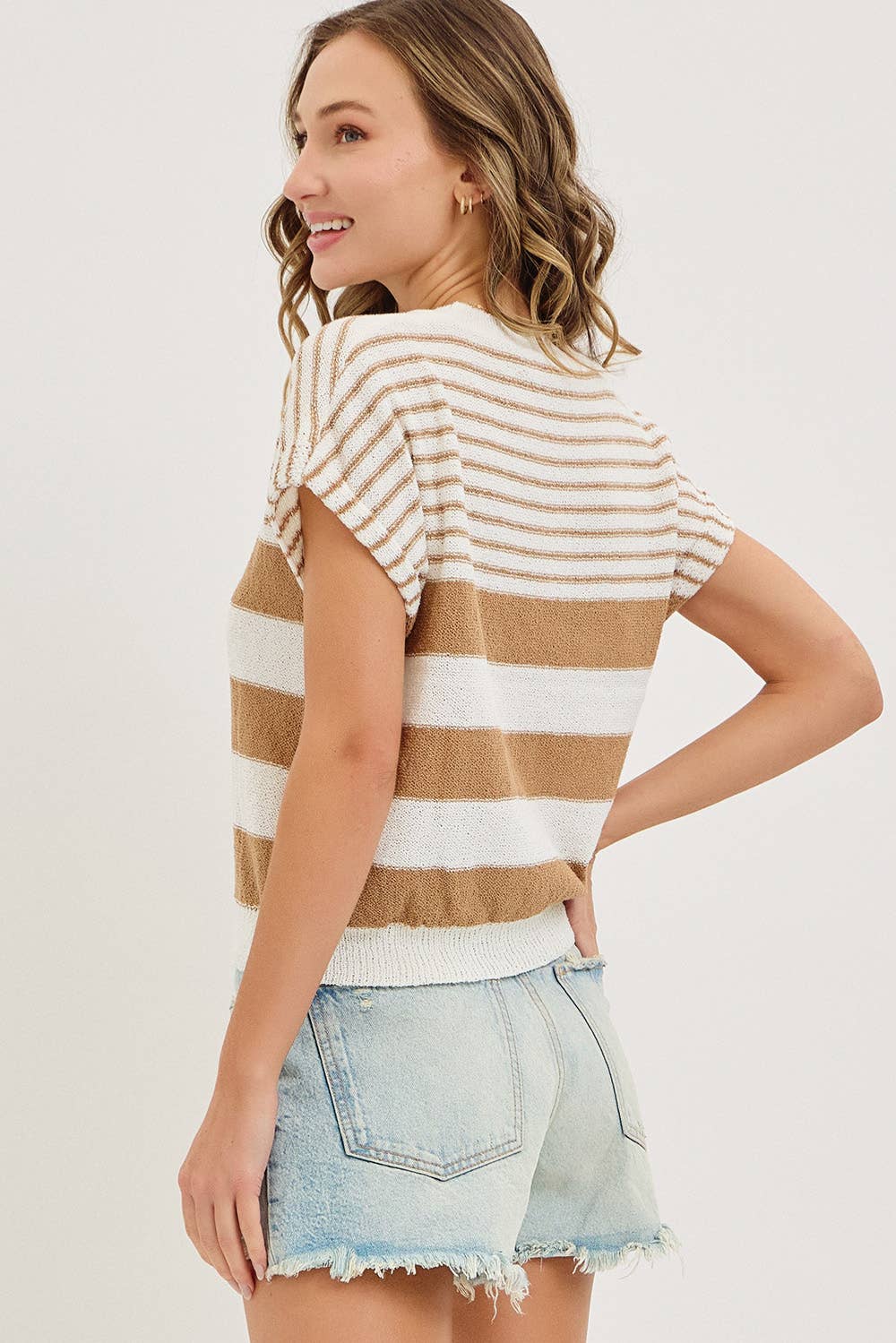 STRIPED SPRING/ SUMMER  KNIT TOP