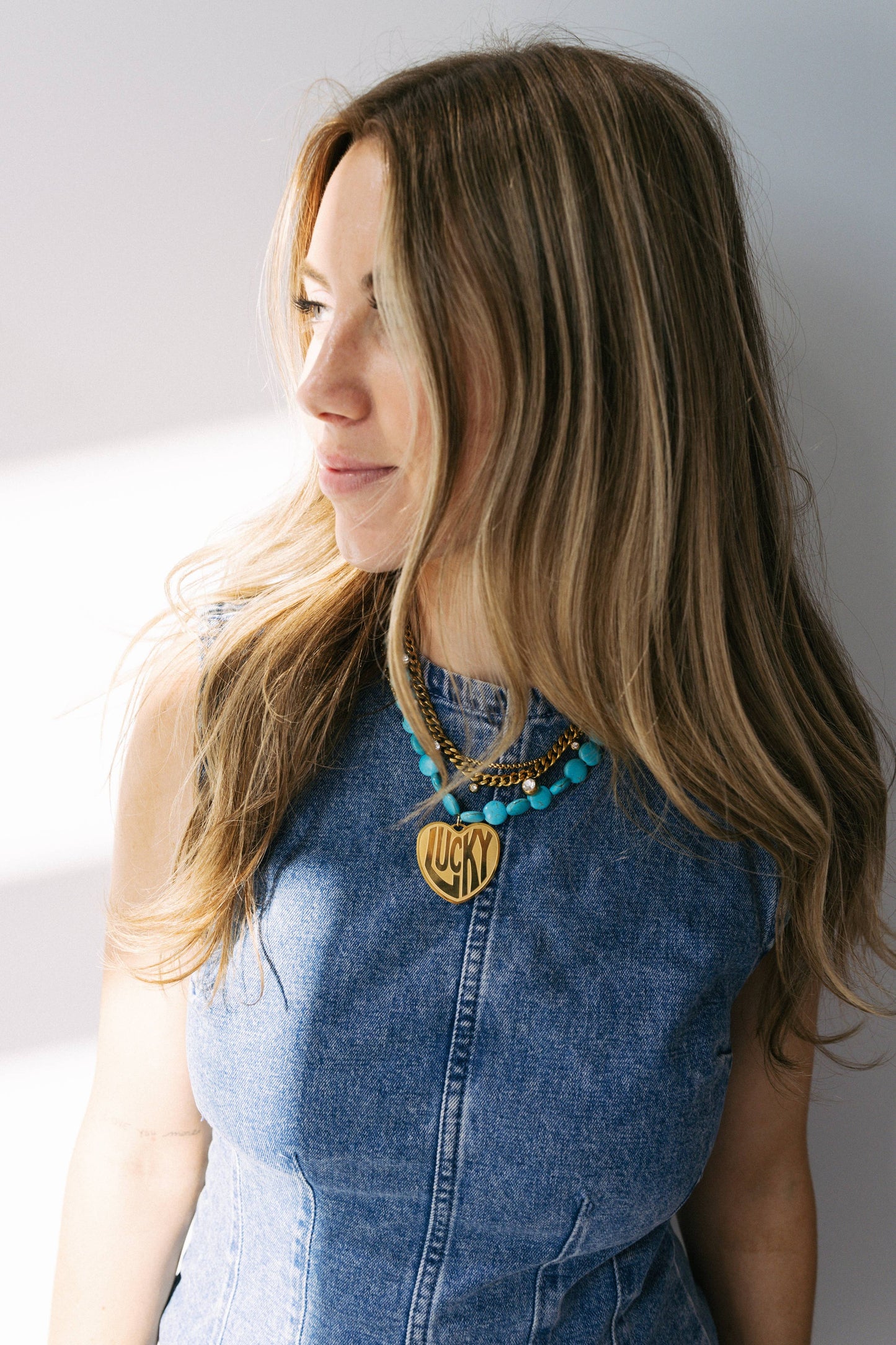 Lucky In Love Stone Necklace - Turquoise