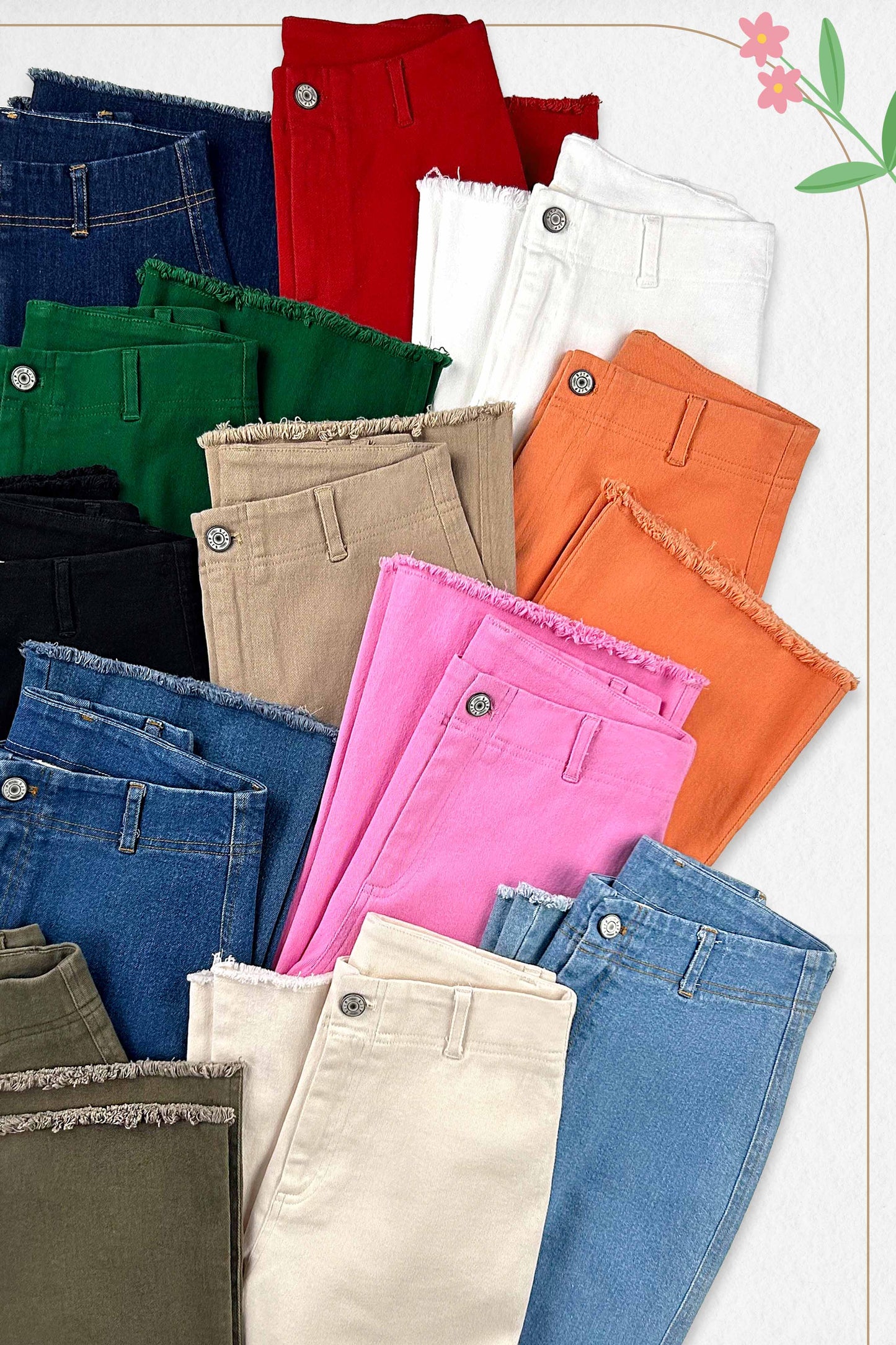 La Miel Stretchy High Waisted Flare Pants