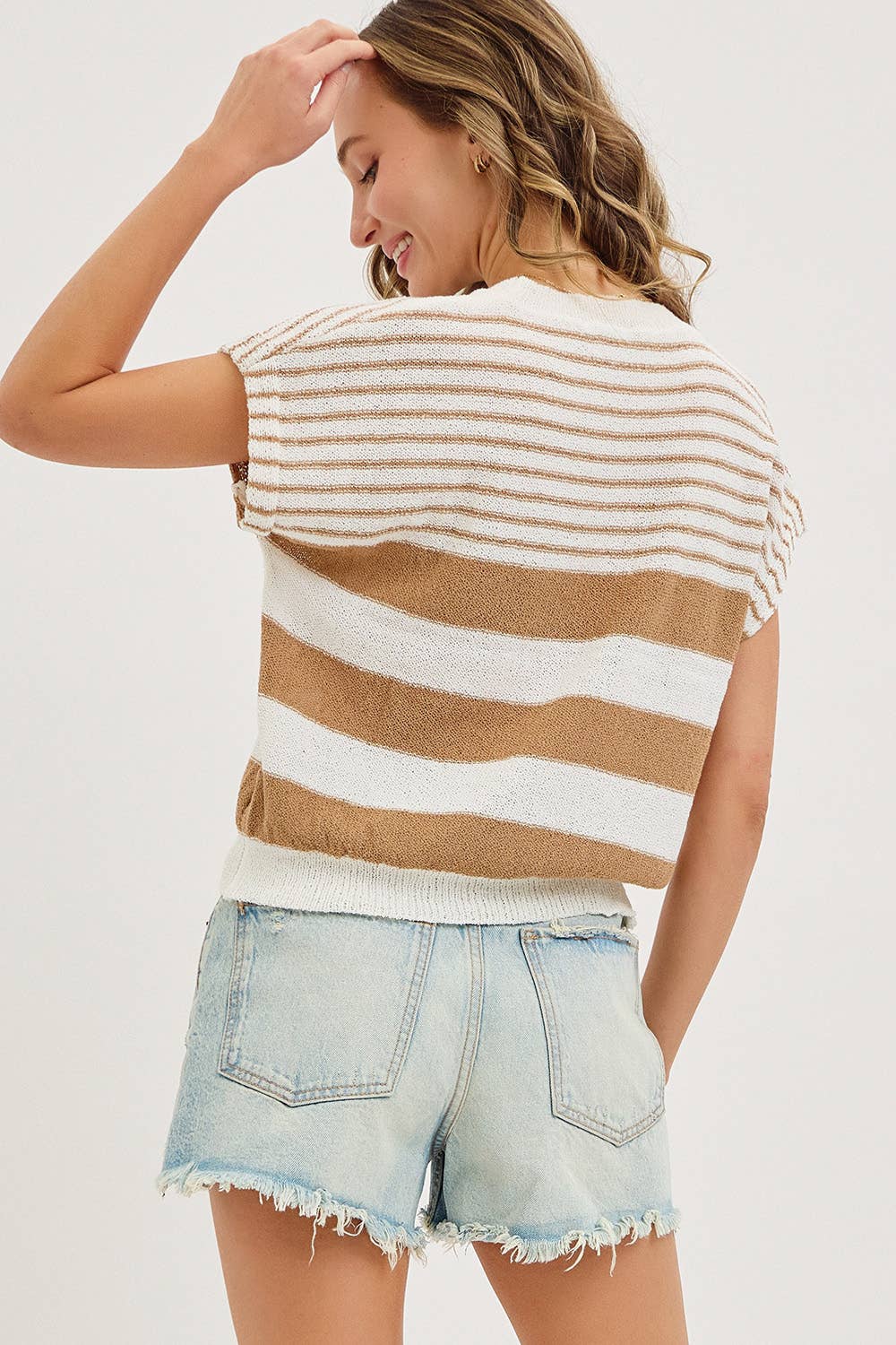 STRIPED SPRING/ SUMMER  KNIT TOP