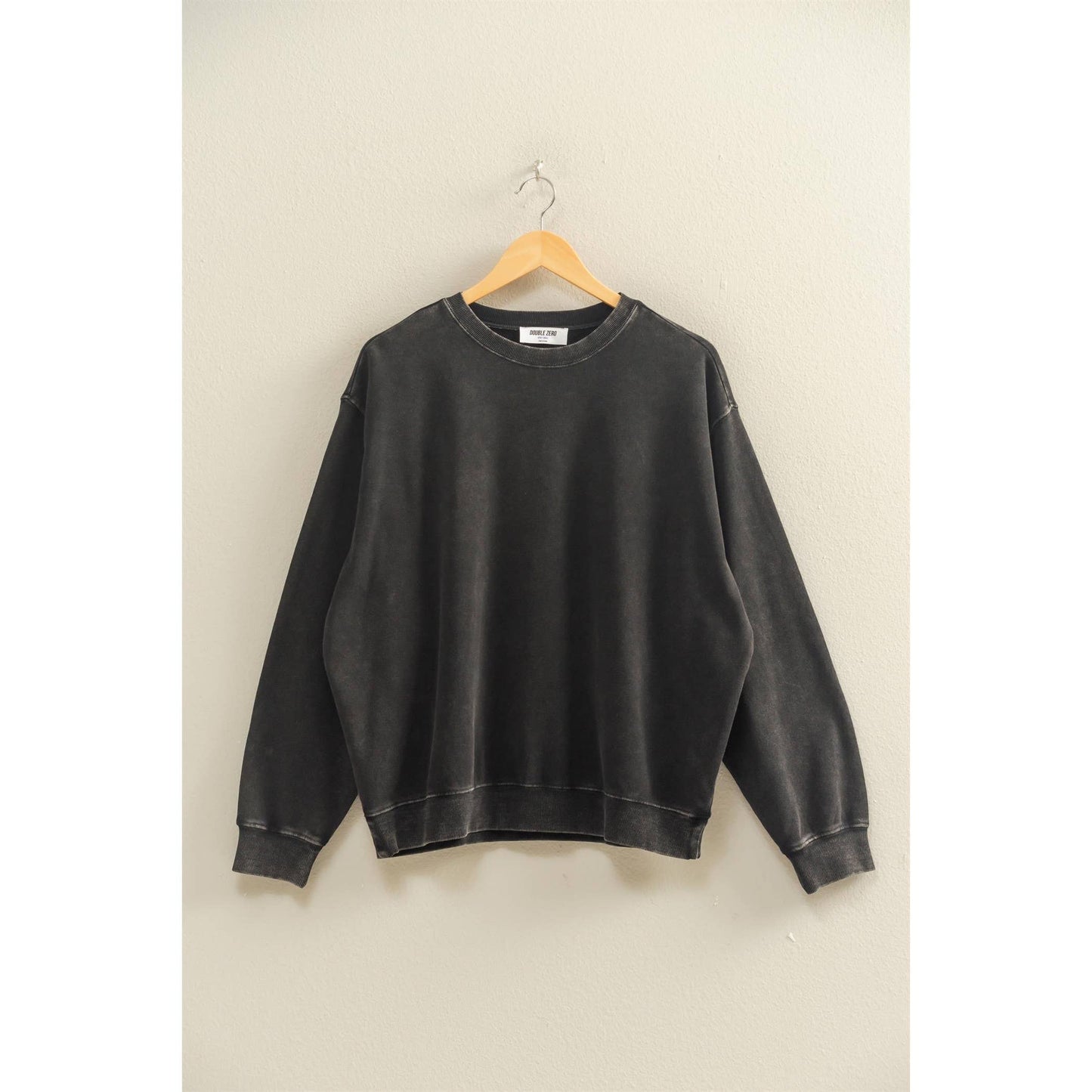 Oversized Mineral Washed Sweatshirt Chestnut