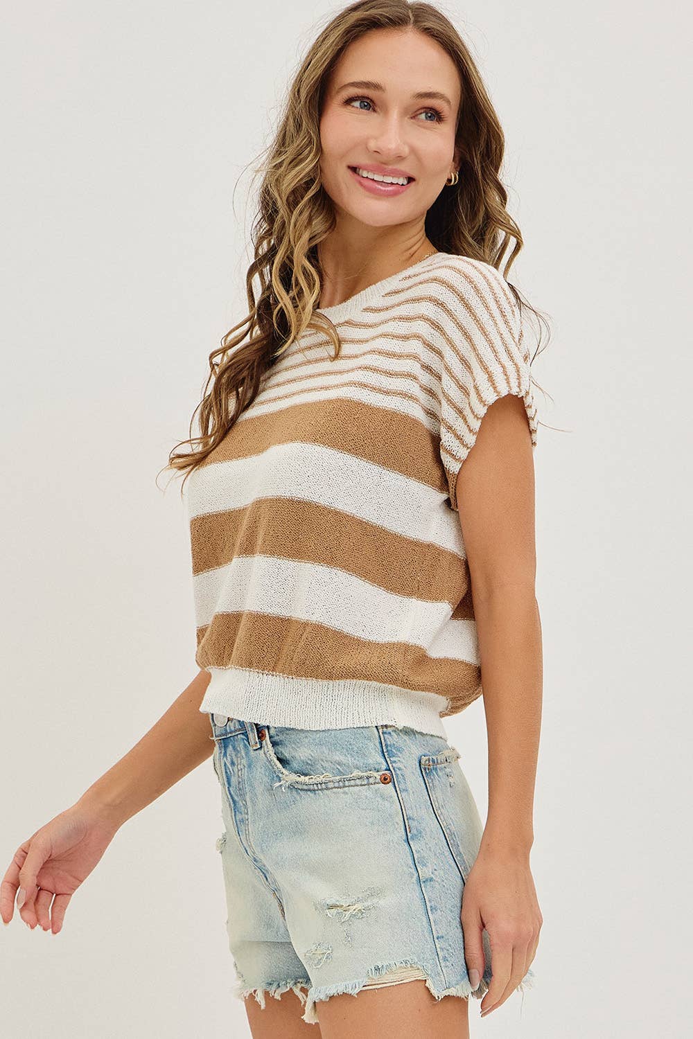 STRIPED SPRING/ SUMMER  KNIT TOP