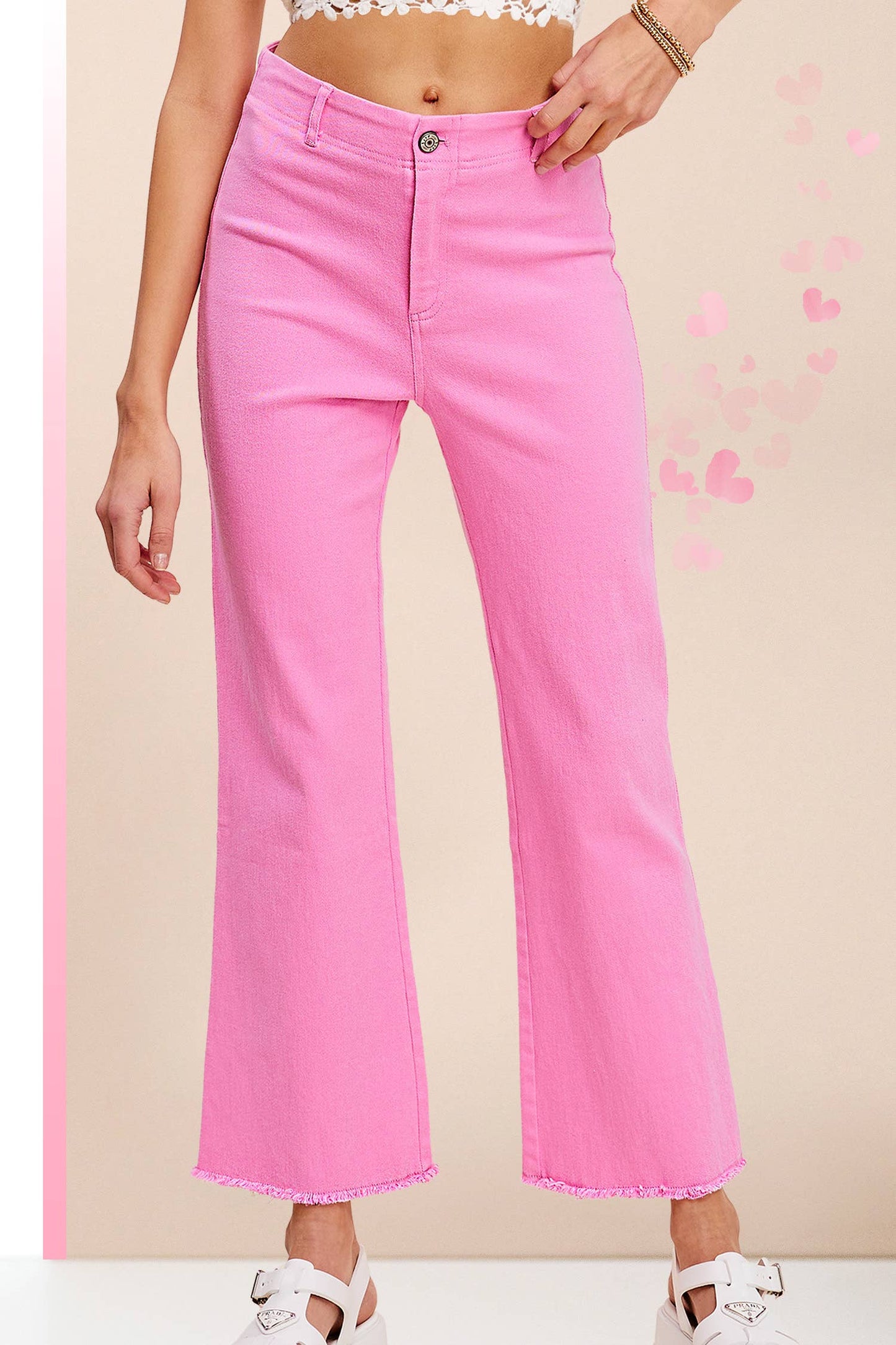 La Miel Stretchy High Waisted Flare Pants