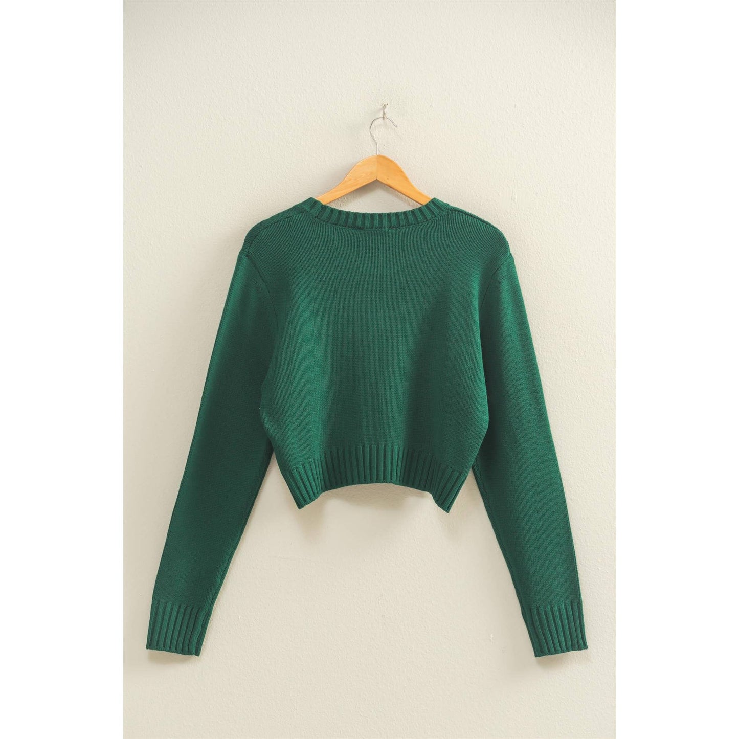 Cropped Long Sleeve Sweater