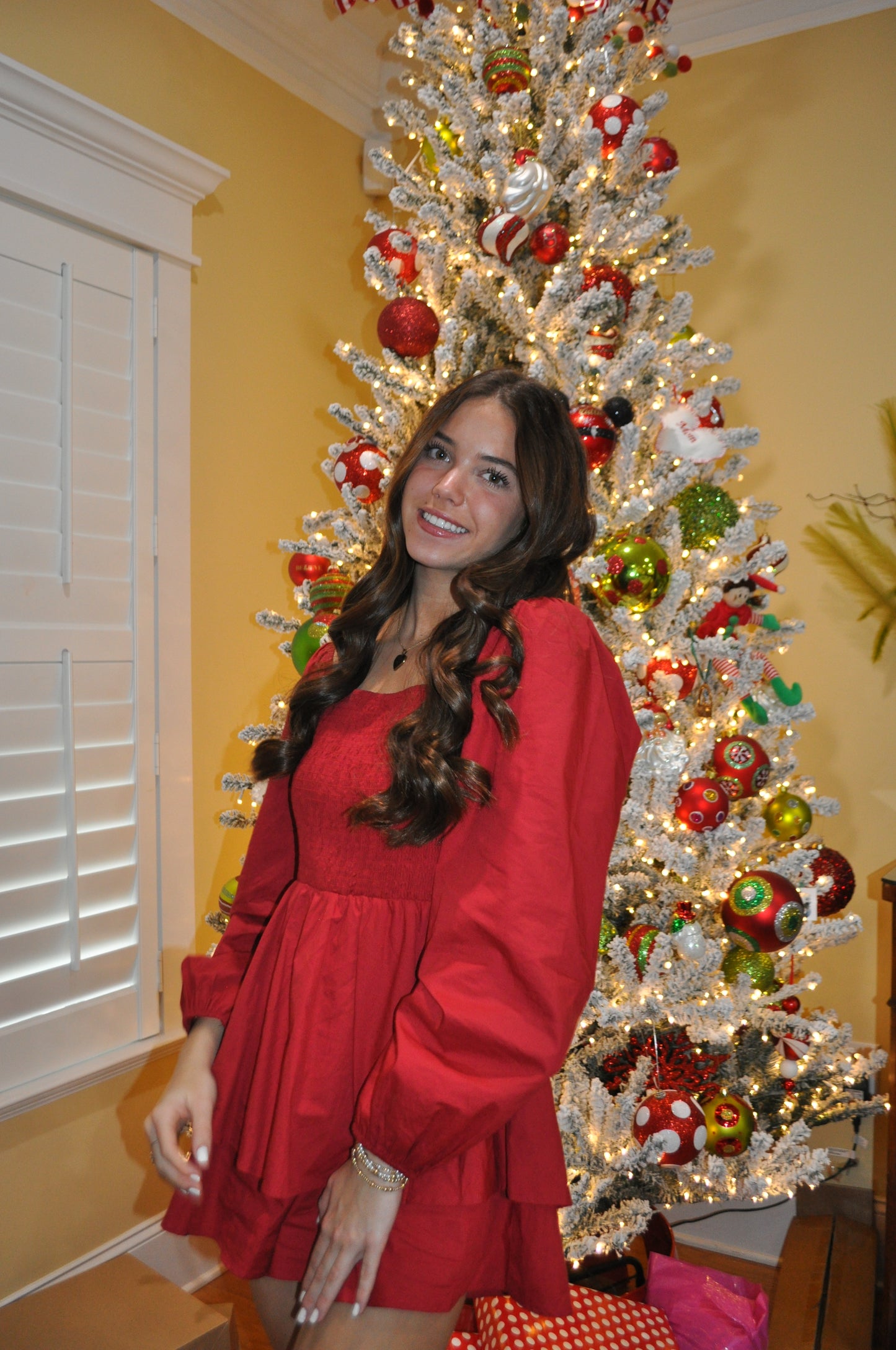 Day + Moon Romper Red