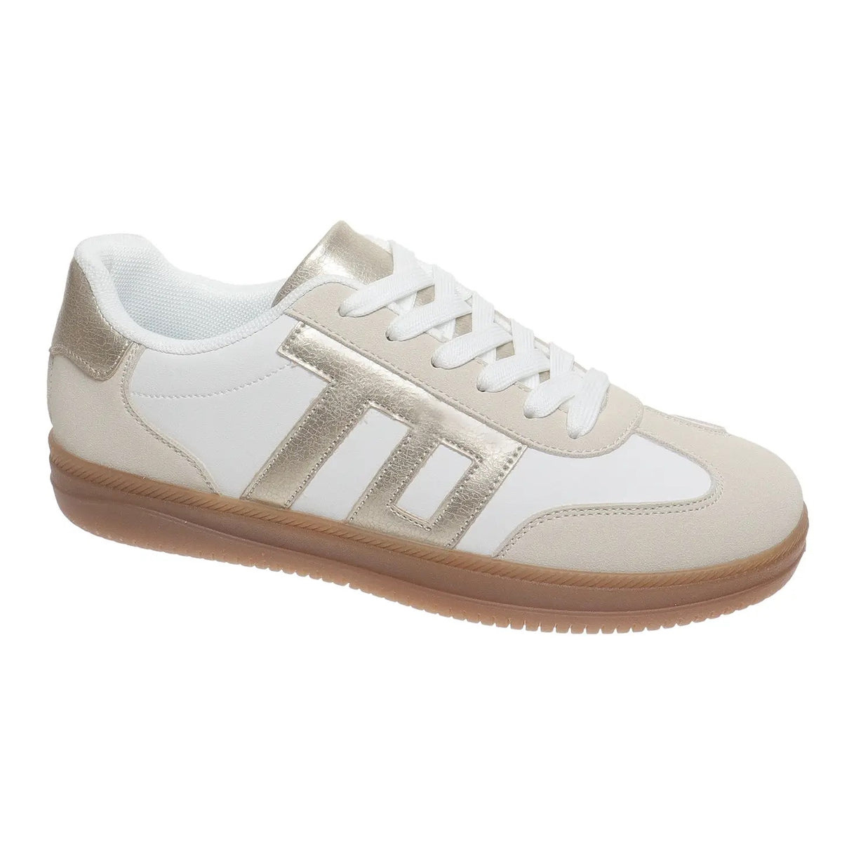 Pierre Dumas Outwards Gold and Cream Sneaker