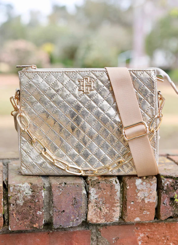 Carolina Hill Ariana Crossbody in Champagne Pop