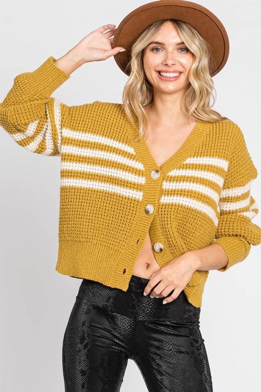 Waffle Knit Cardigan: SW1899