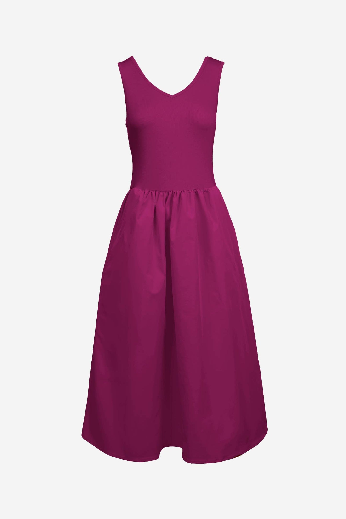 Sleeveless Neck Midi Dress