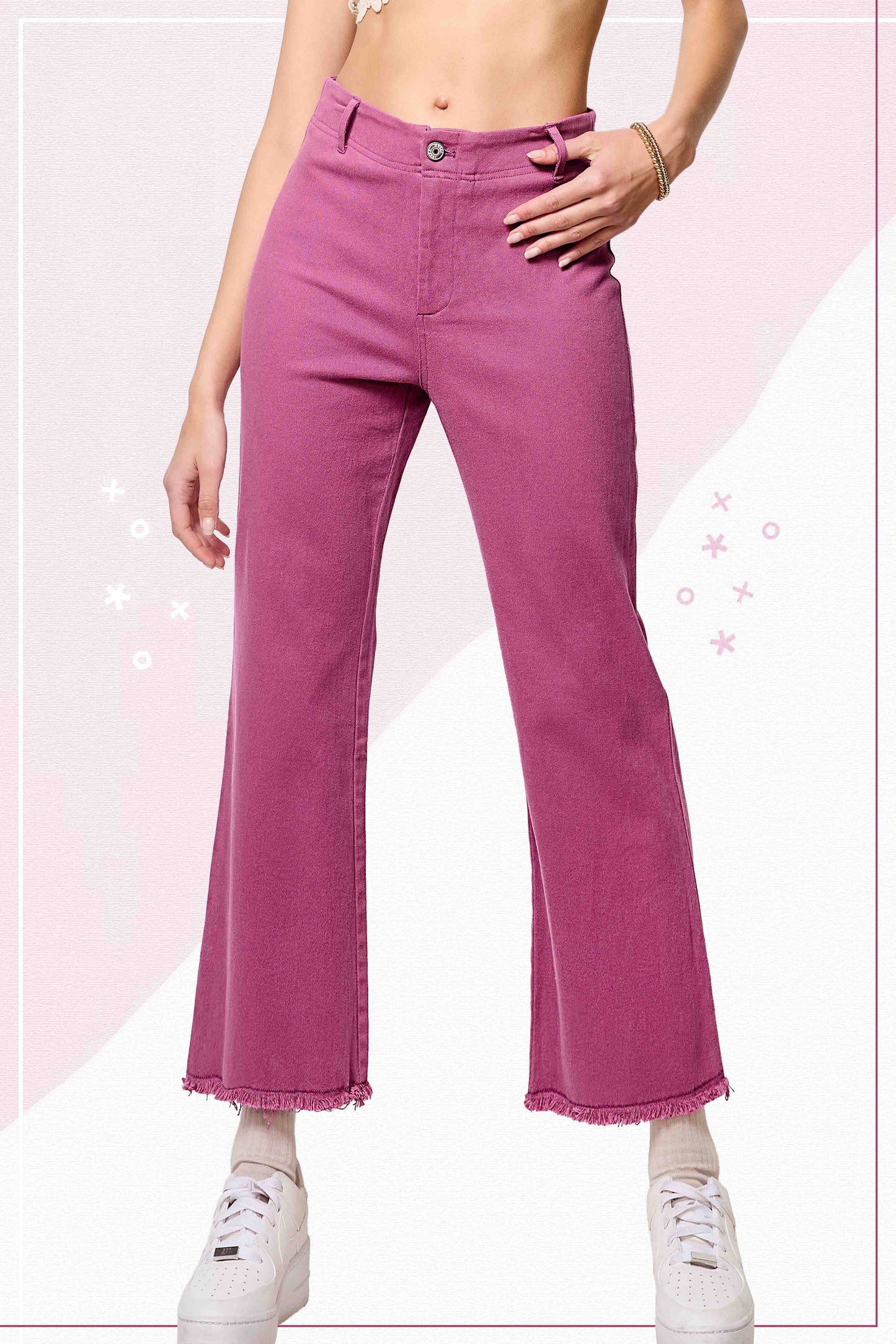 La Miel Stretchy High Waisted Flare Pants