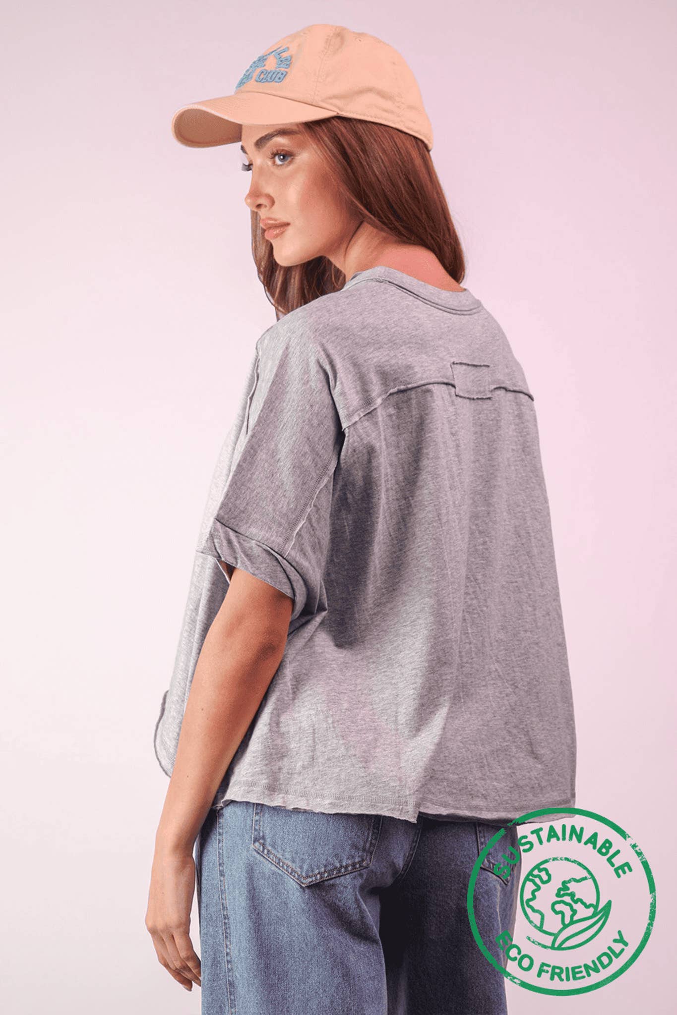 NT12068-ECO Oversized Crop Comfy Knit Top White
