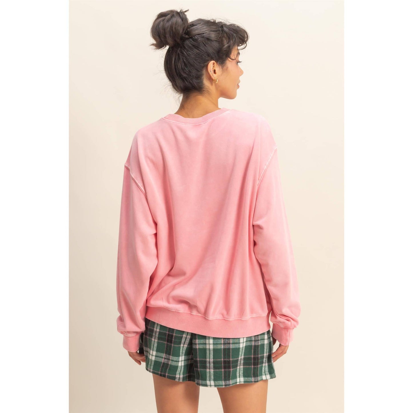 Oversized Mineral Washed Sweatshirt Chestnut