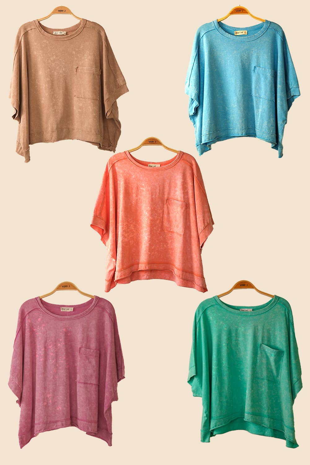 Mineral Washed Oversized Crop Comfy Knit Top Pink