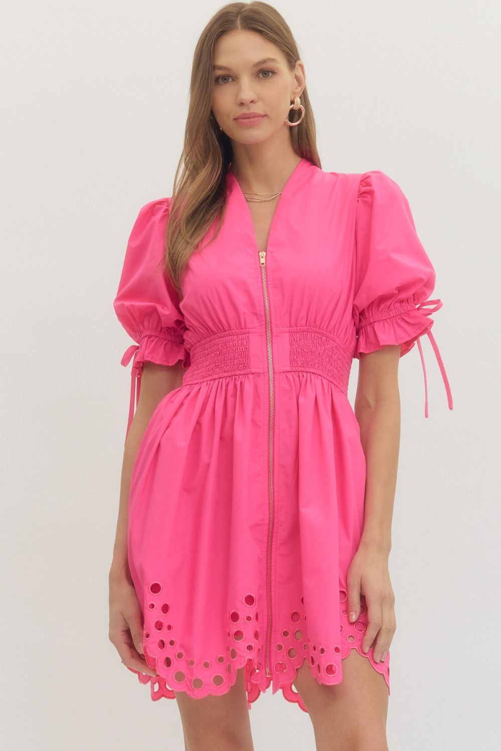 Barbie Pink Puff Sleeve Mini Dress