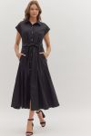 Entro Black Collared Dress