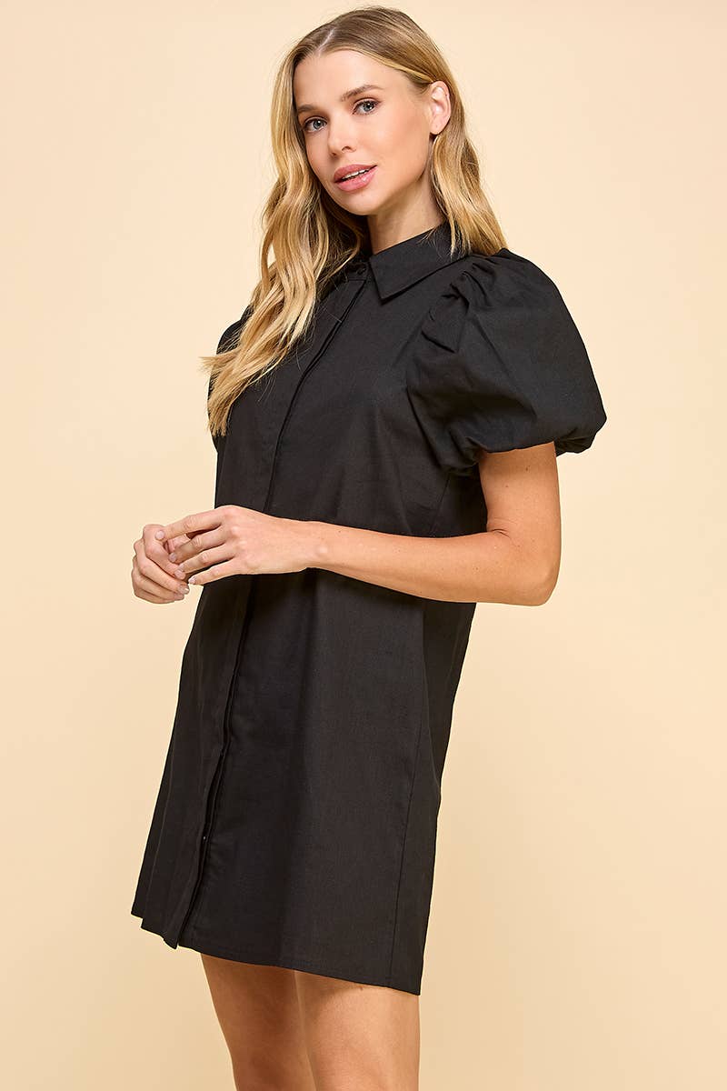 TCEC Button Down Shift Dress
