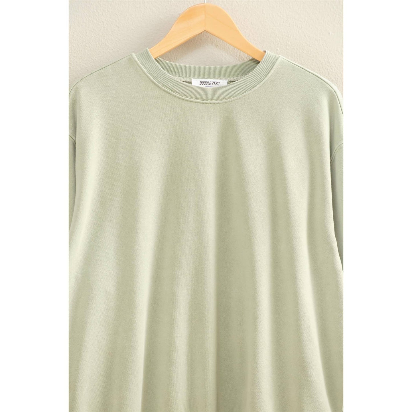 Oversized Mineral Washed Sweatshirt Chestnut