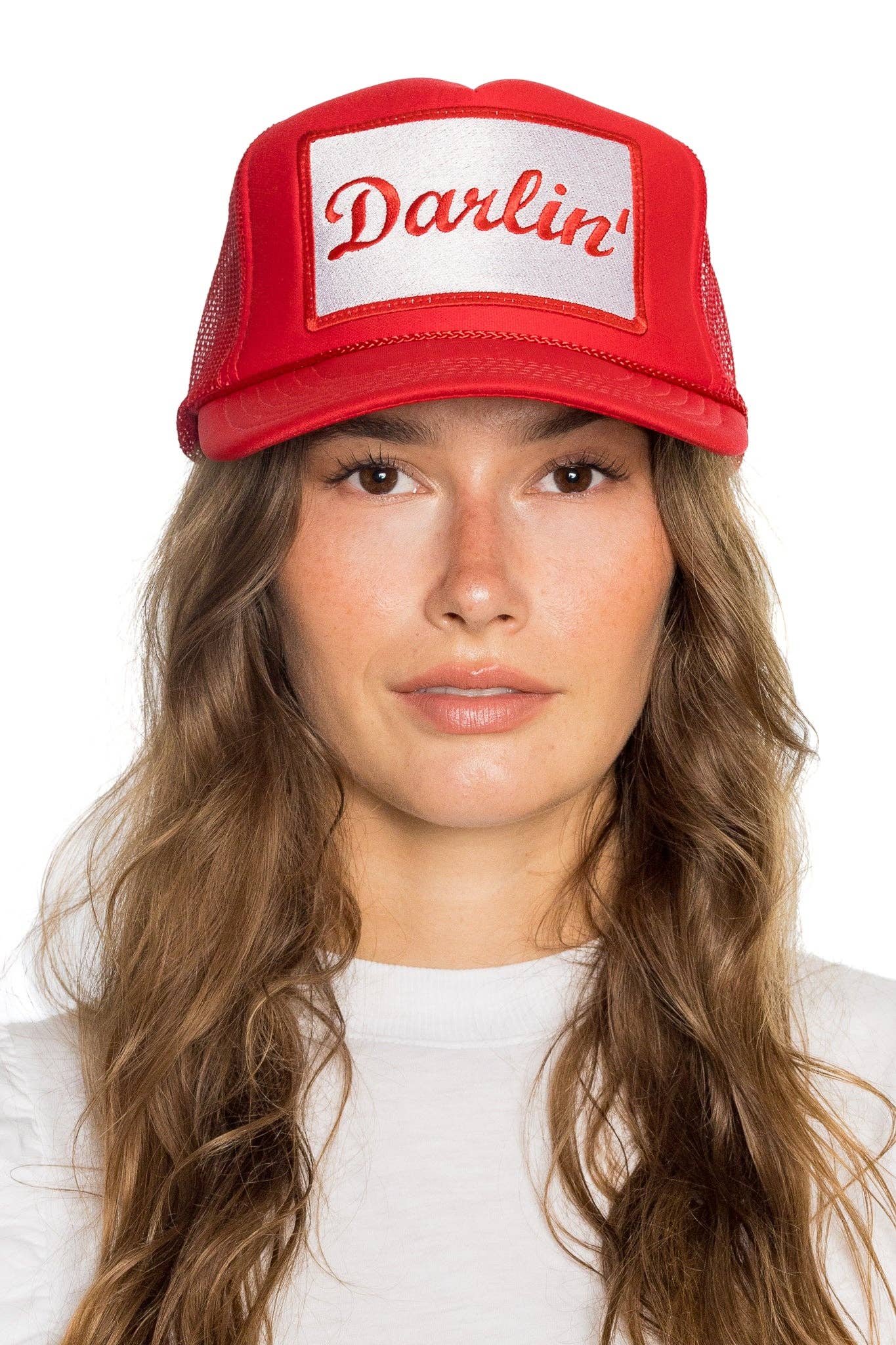 Best Selling Hat with Darlin' Patch in Red