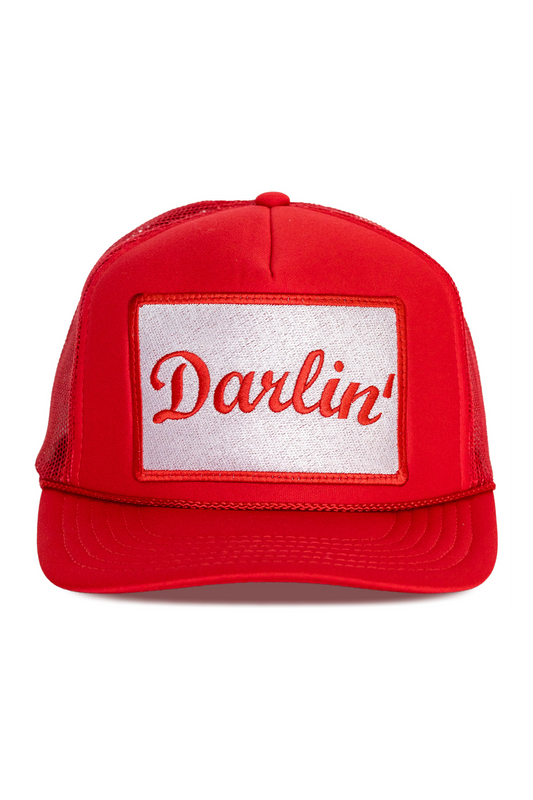 Best Selling Hat with Darlin' Patch in Red