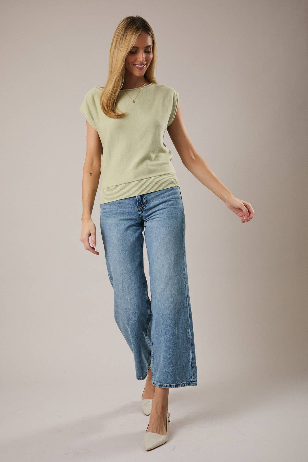 Sunday Edition Boat Neck Knit Top