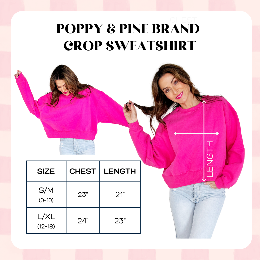 Poppy & Pine Striped Boo Crop Sweatshirt