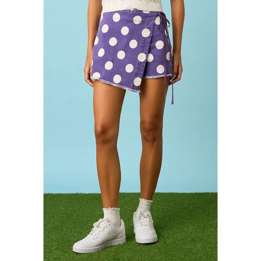 Mittoshop Purple Game Day Checkered Mini Skort