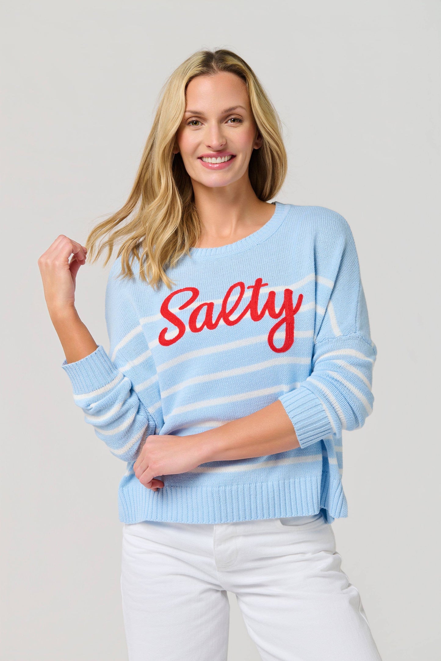 Shiraleah "SALTY" Blue Sweater