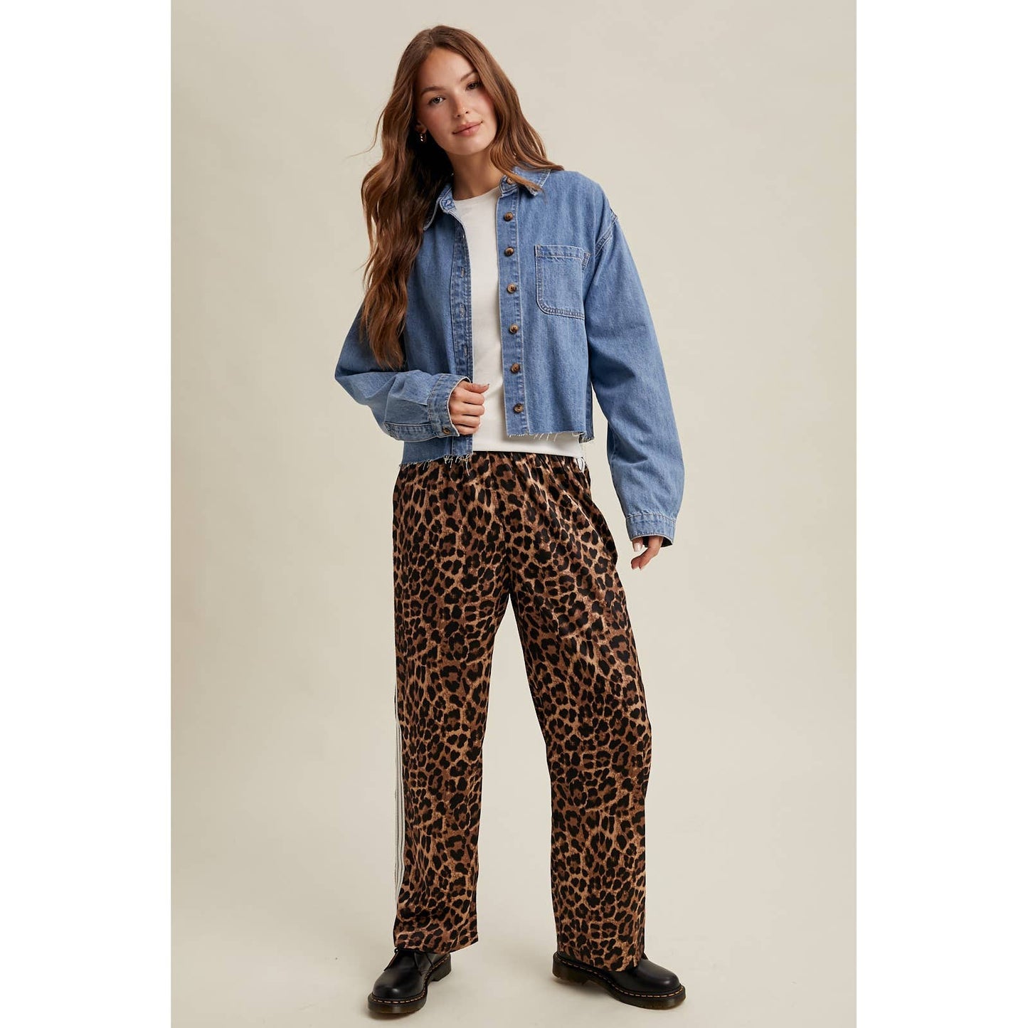 Wishlist BUTTON-UP DENIM SHIRT WITH RAW EDGE / WL25-11705