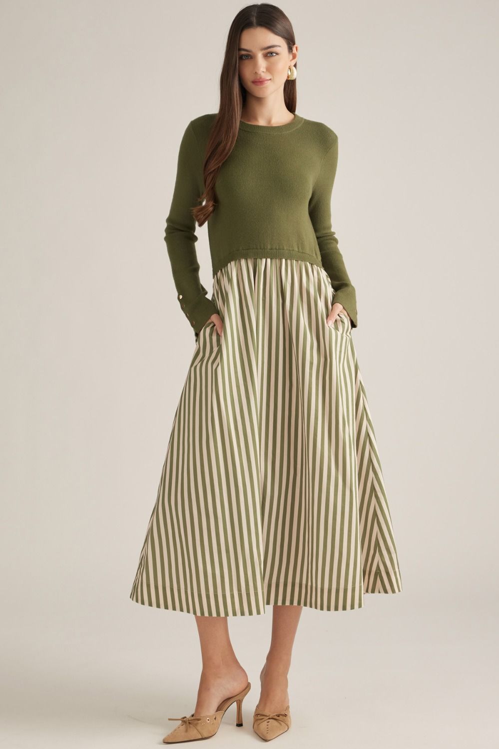 Entro Olive Dress (D33798)