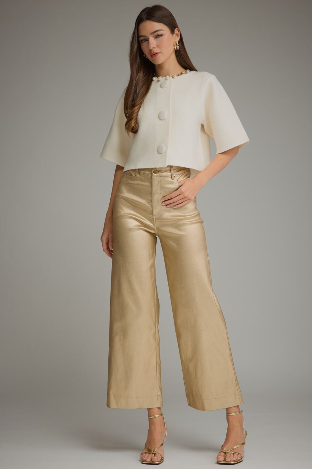 Entro Gold Metallic Pants (P34131)