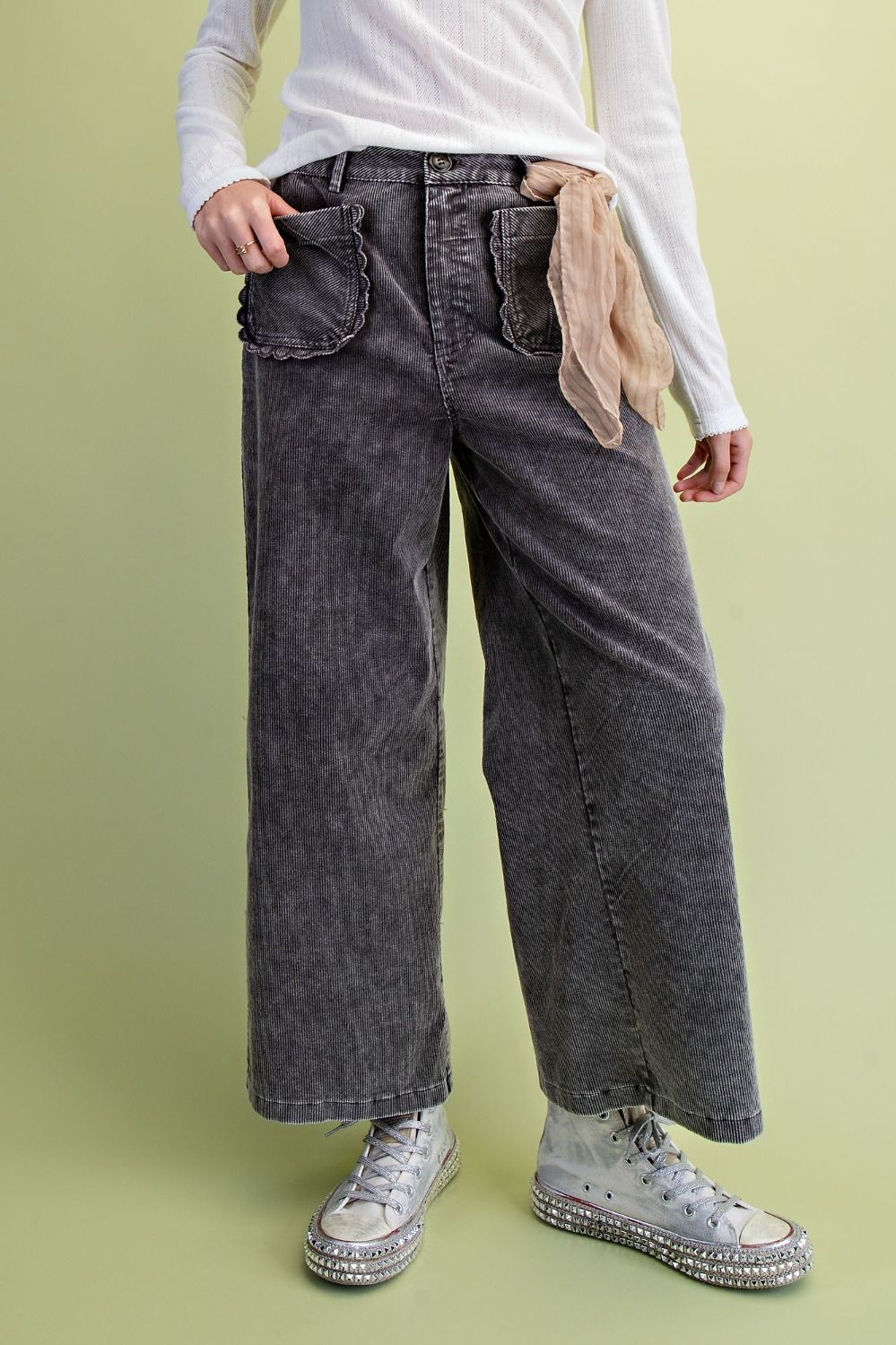 Easel Ash Washed Corduroy Pants (SB600089)