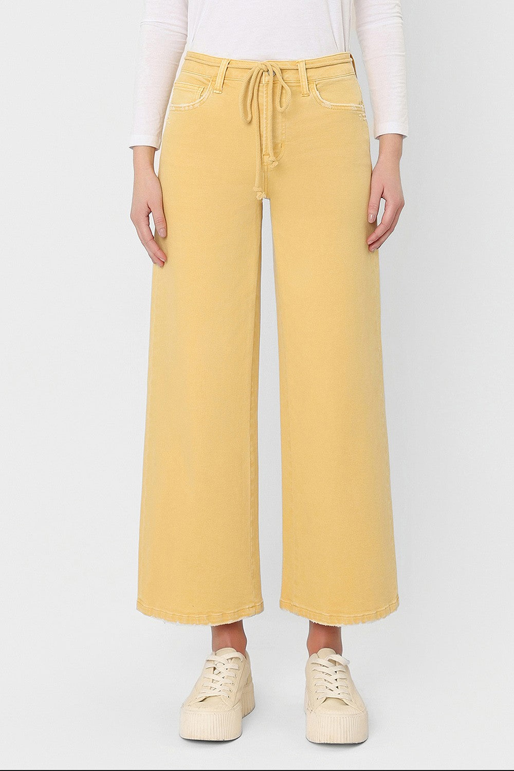 Vervet Marigold High Rise Crop Wide Leg Jean (T7437SAN)