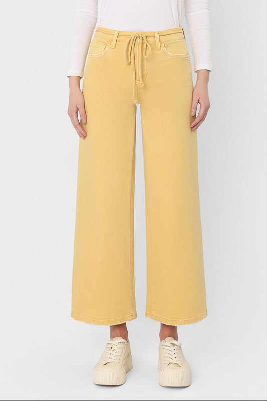 Vervet Marigold High Rise Crop Wide Leg Jean (T7437SAN)