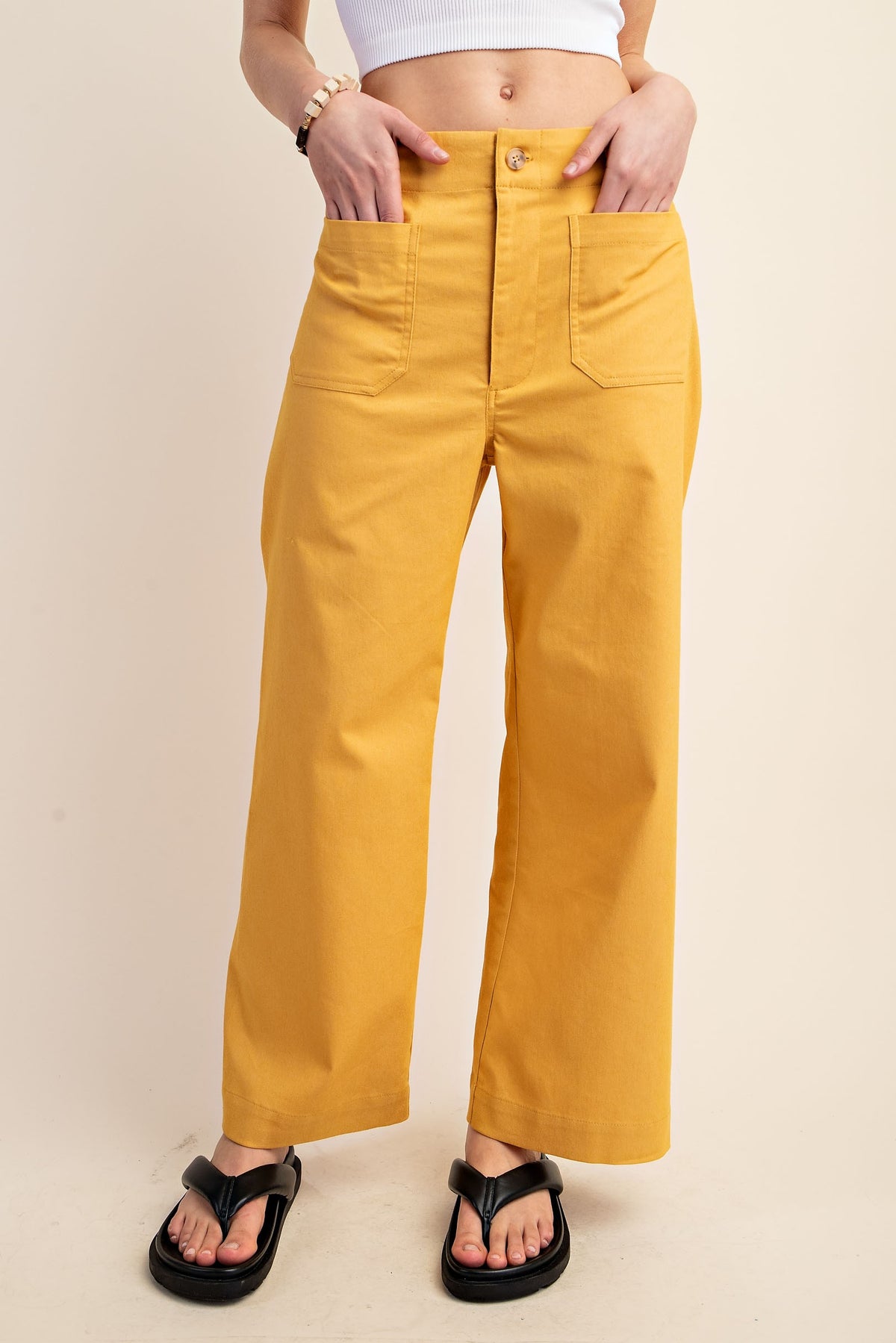 GiGio Sunflower Ankle Cropped Pants (TG1175)