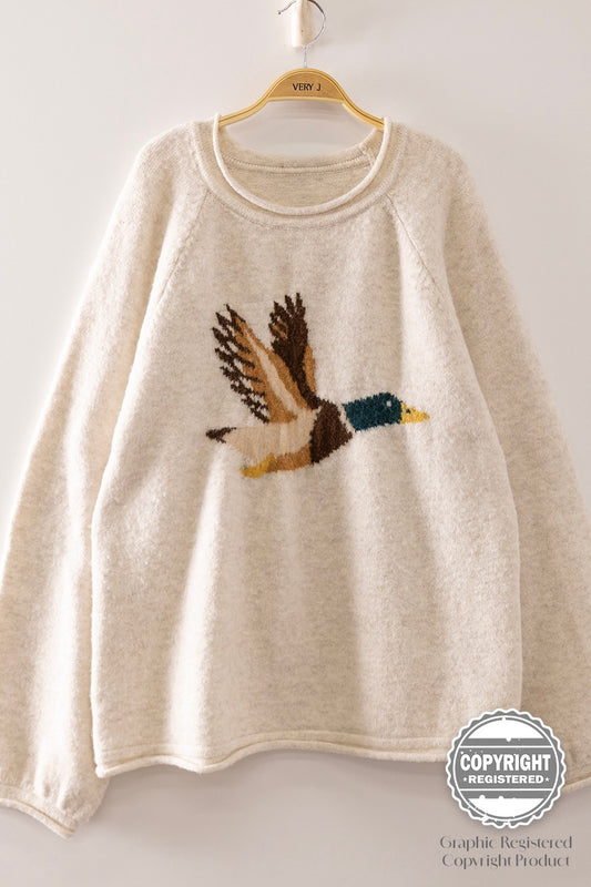 Very J Oatmeal Mallard Sweater (12W3779N)