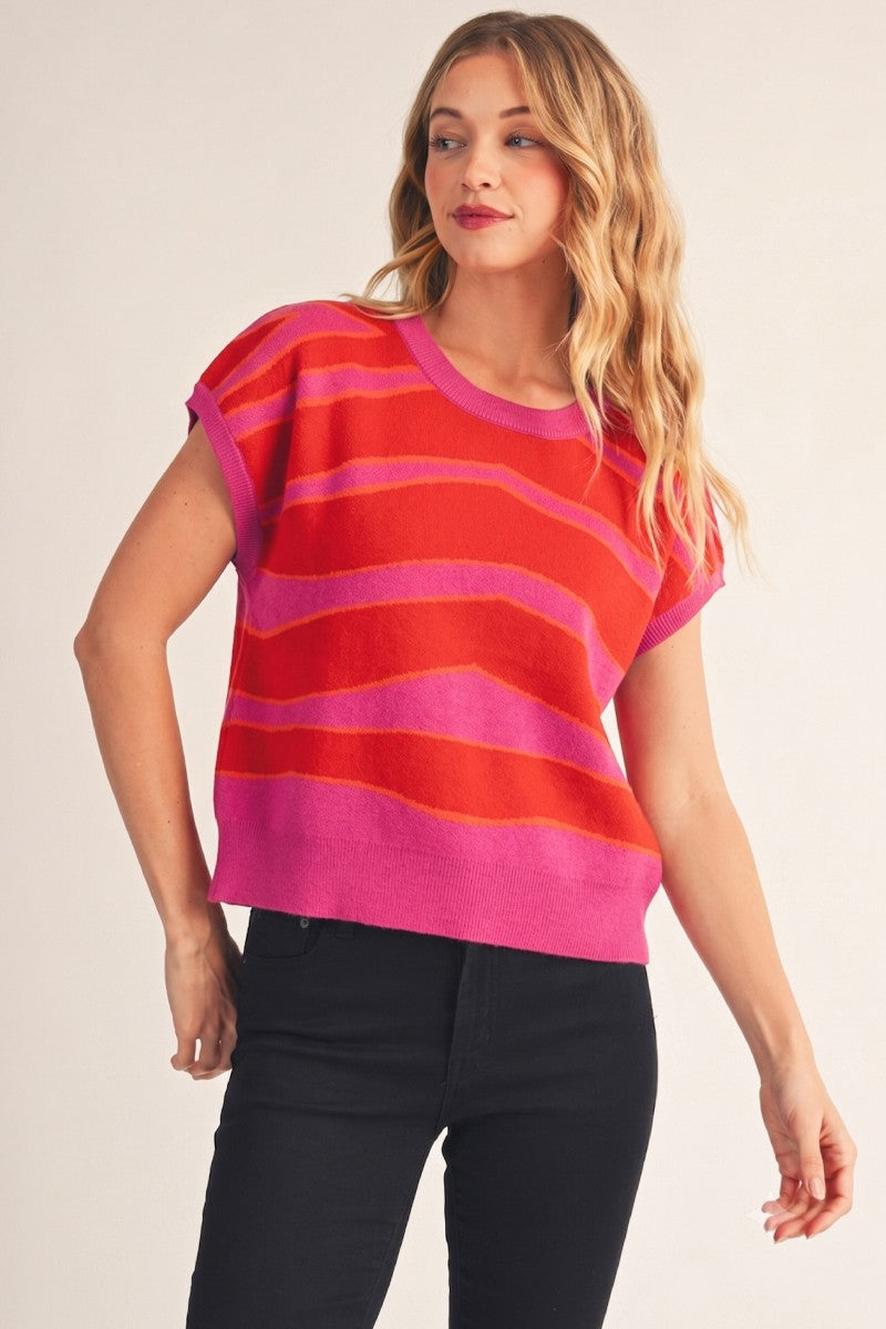 Jodifi Fuchsia Zebra Sweater (G51061)